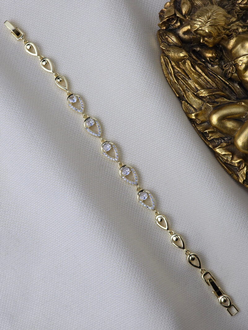 VIP 14K Marquise Çeçeği Taşlı Bileklik