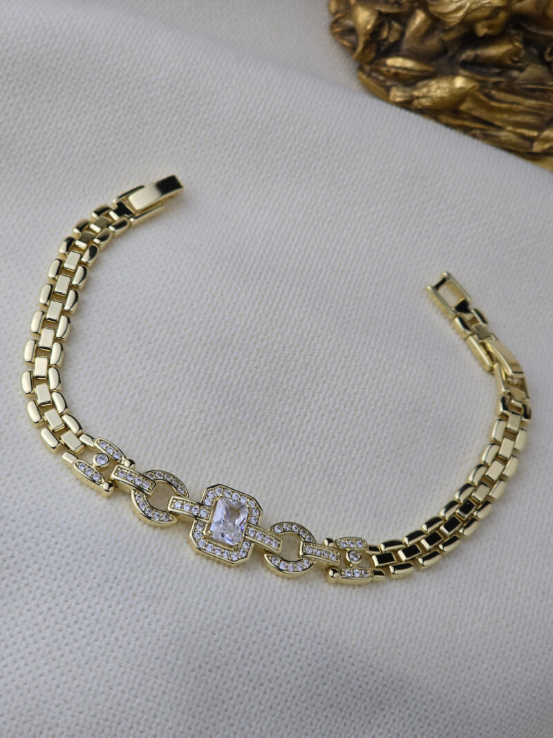 VIP 14K Halka Bağ Taşlı Model Bileklik