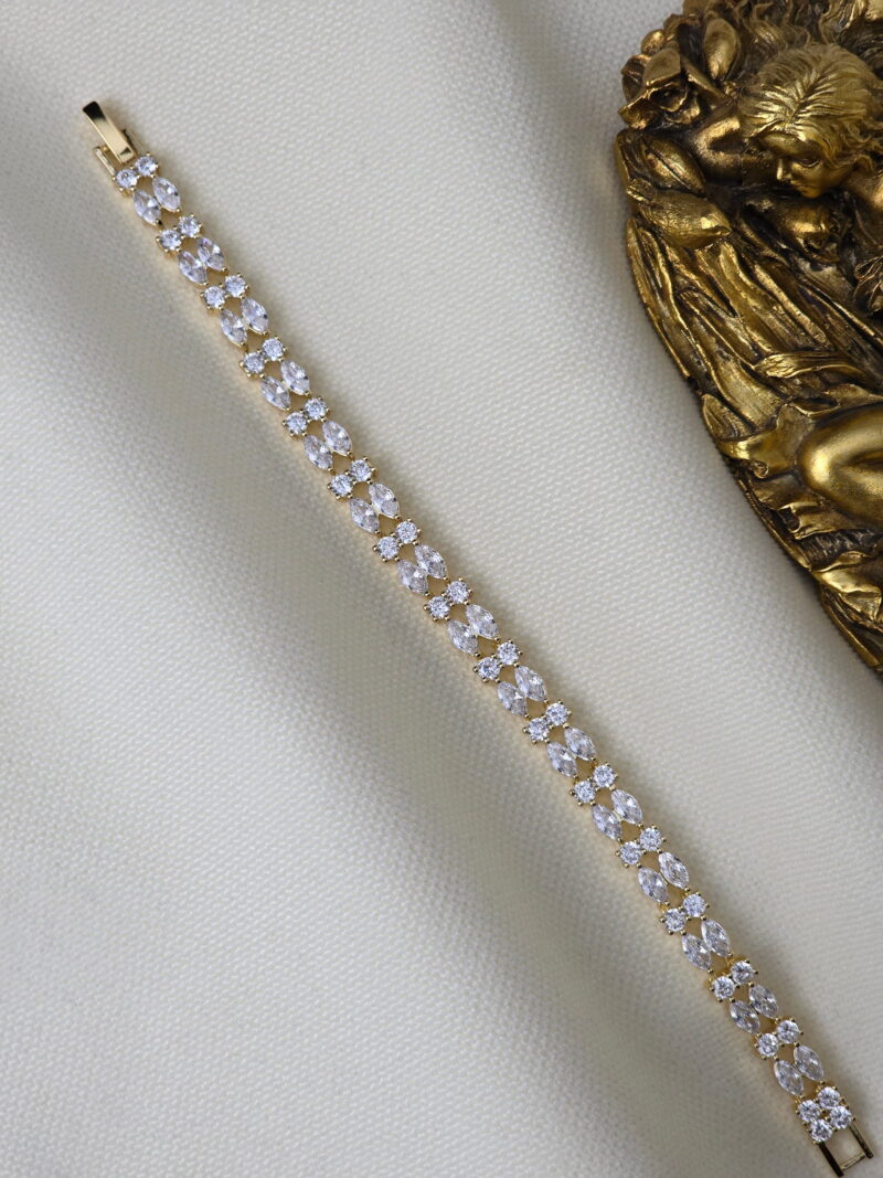 VIP 14K Marquise Çiçeği Taşlı Bileklik
