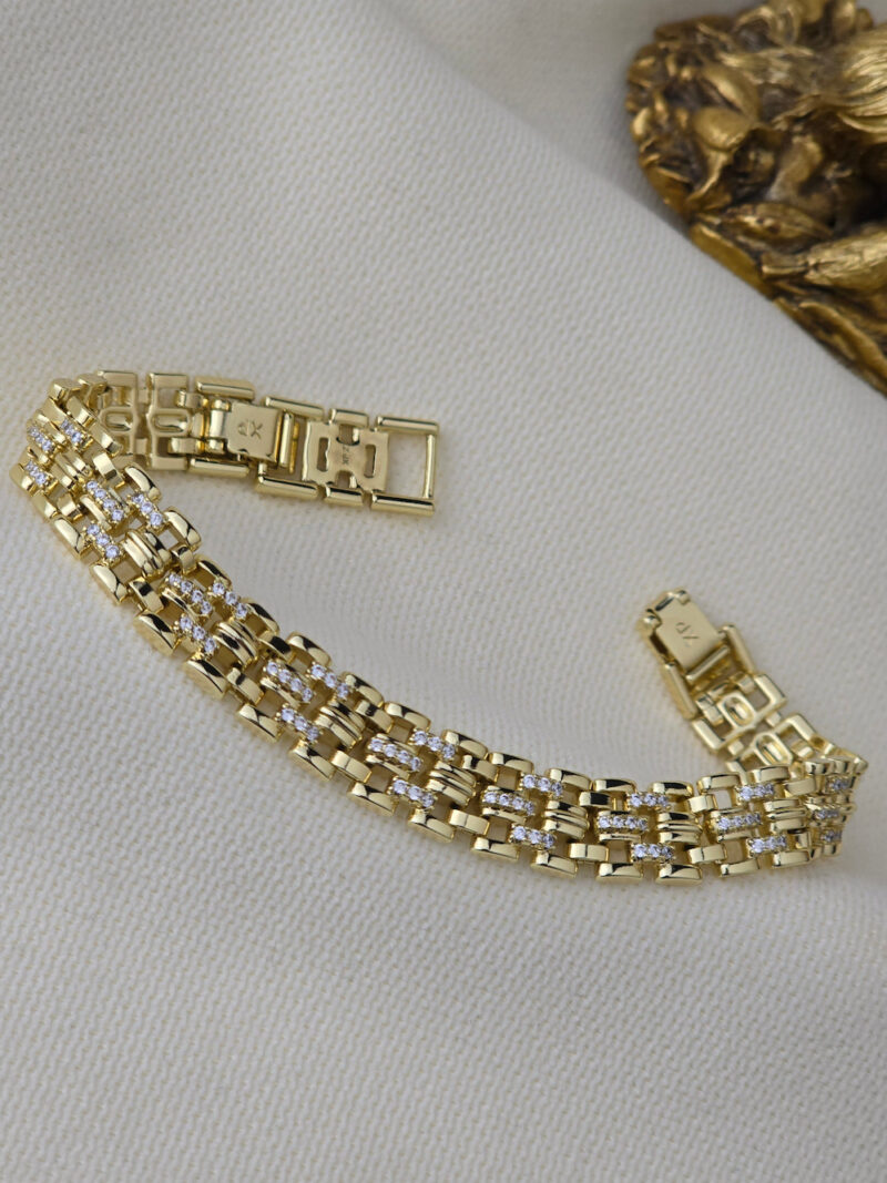 VIP 14K Öegü Model Zirkon Bileklik
