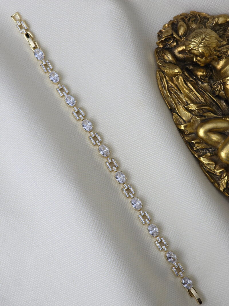 VIP 14K Oval Taşlı Bileklik