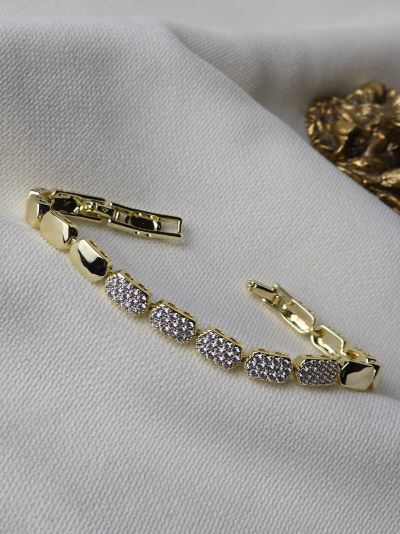 VIP 14K Petek Model Taşlı Bileklik