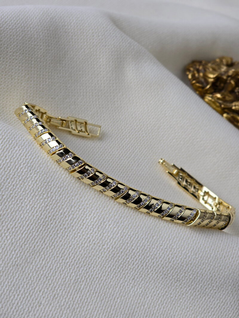 Zerinajewelry.com VIP 14K Sarmal Model Taşlı Bileklik 01