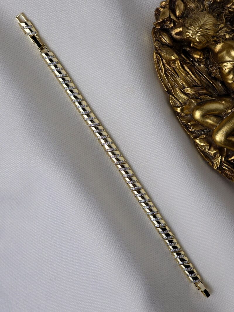VIP 14K Sarmal Model Taşlı Bileklik