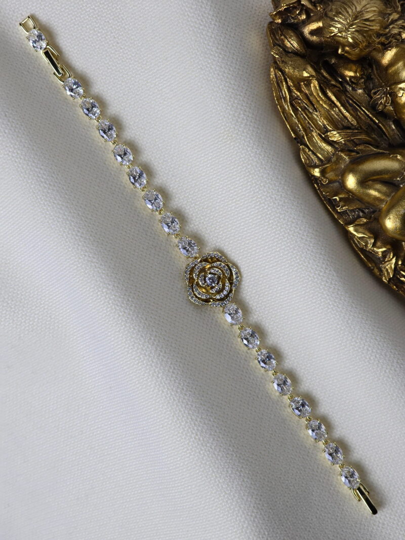 Zerinajewelry.comVIP 14K Gül Modeli Oval Taşlı Bileklik (19)