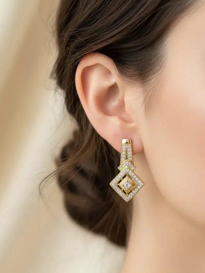VIP 14K Xuping Gold Kristal Model Küpe