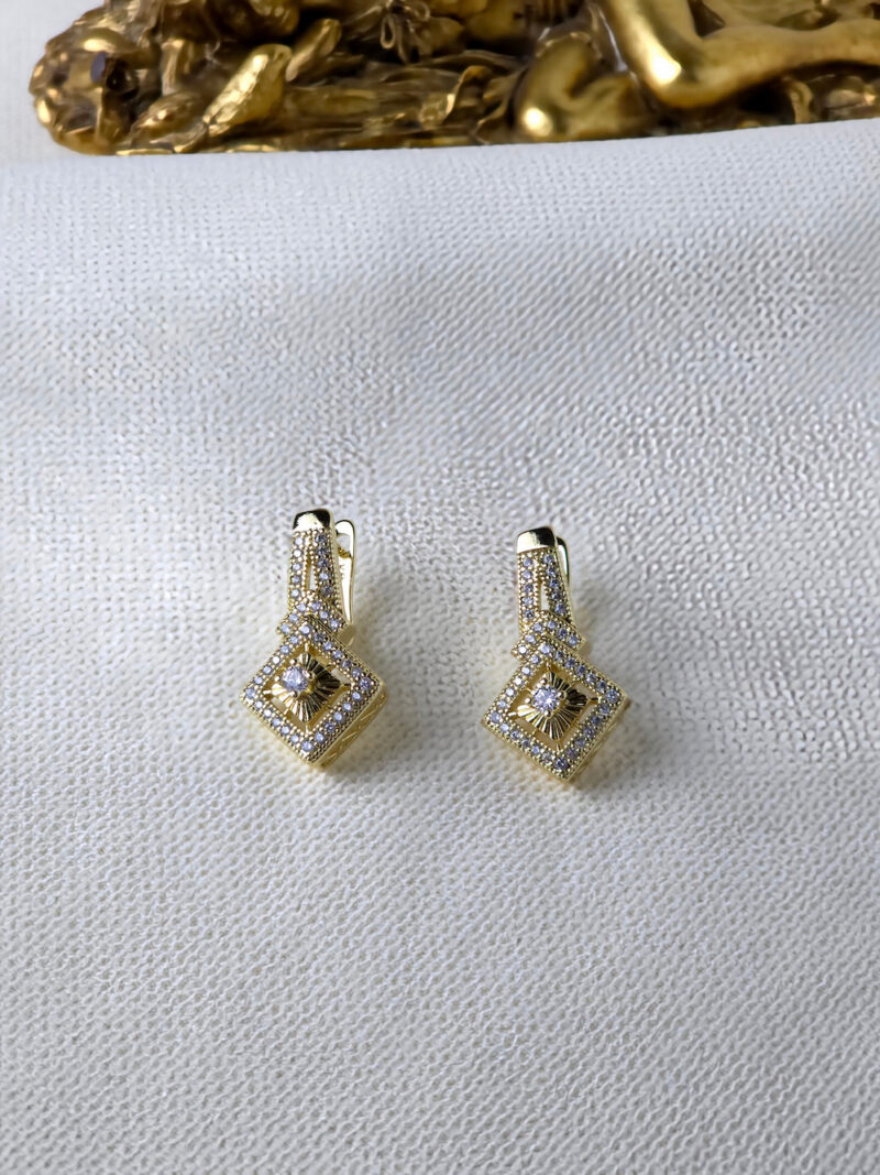 VIP 14K Xuping Gold Kristal Model Küpe